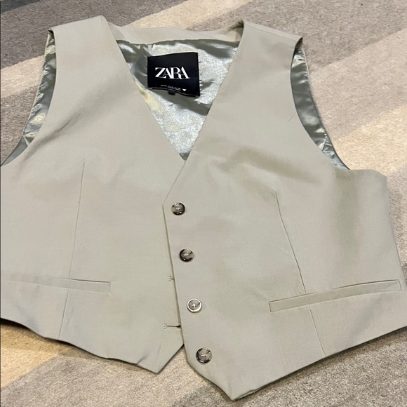 Zara Tops - Zara Light Gray Buttoned Vest